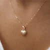 Tenande – colliers et pendentifs petits cœurs d'amour pour femmes, couleur or, breloque clavicule, chaîne, bijoux cadeau d'anniversaire de fête, nouvel arrivage ► Photo 2/4