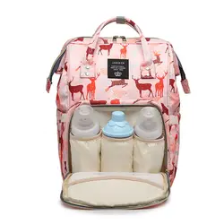 Мумия материнства подгузник сумка Мода с принтом оленя большой Ёмкость путешествия рюкзак Открытый Портативный младенческой Уход сумки
