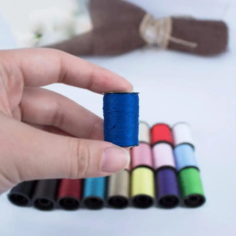 20 м 24 цветная пряжа вязание черный Пластик трубки DIY полиэстер прочный Швейные набор ниток для ручные приспособления