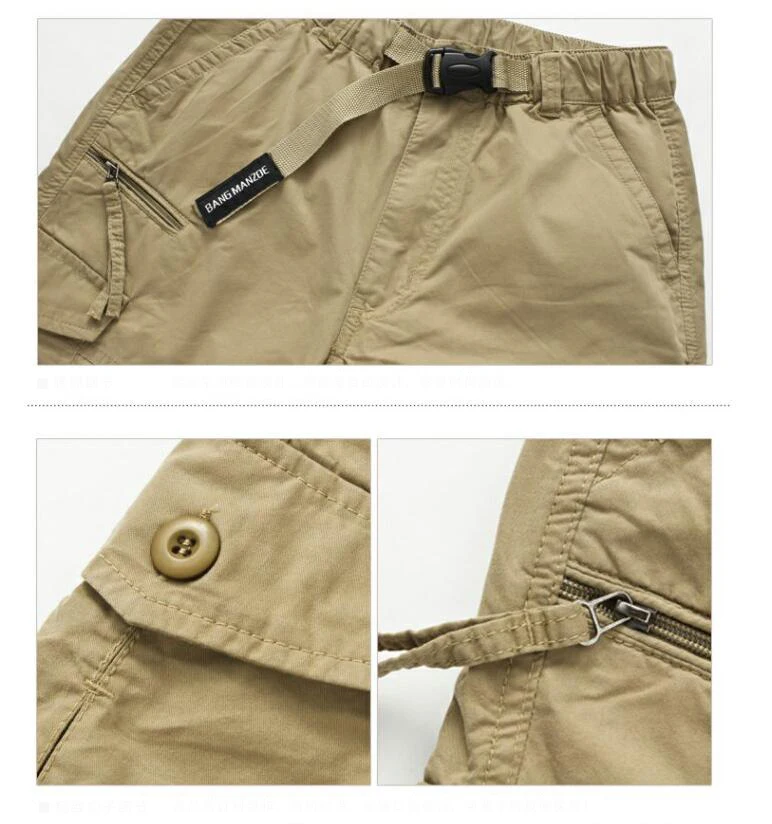 Водонепроницаемые военные карго шорты мужские летние быстросохнущие свободные мужские короткие штаны тонкие мужские шорты с ремнем M-3XL