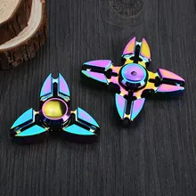 Colorful Finger Fidget Spinner Metal Kid Gift Hand Spinner for Autism And ADHD Reduce Stress Focus Finger Toys for Children