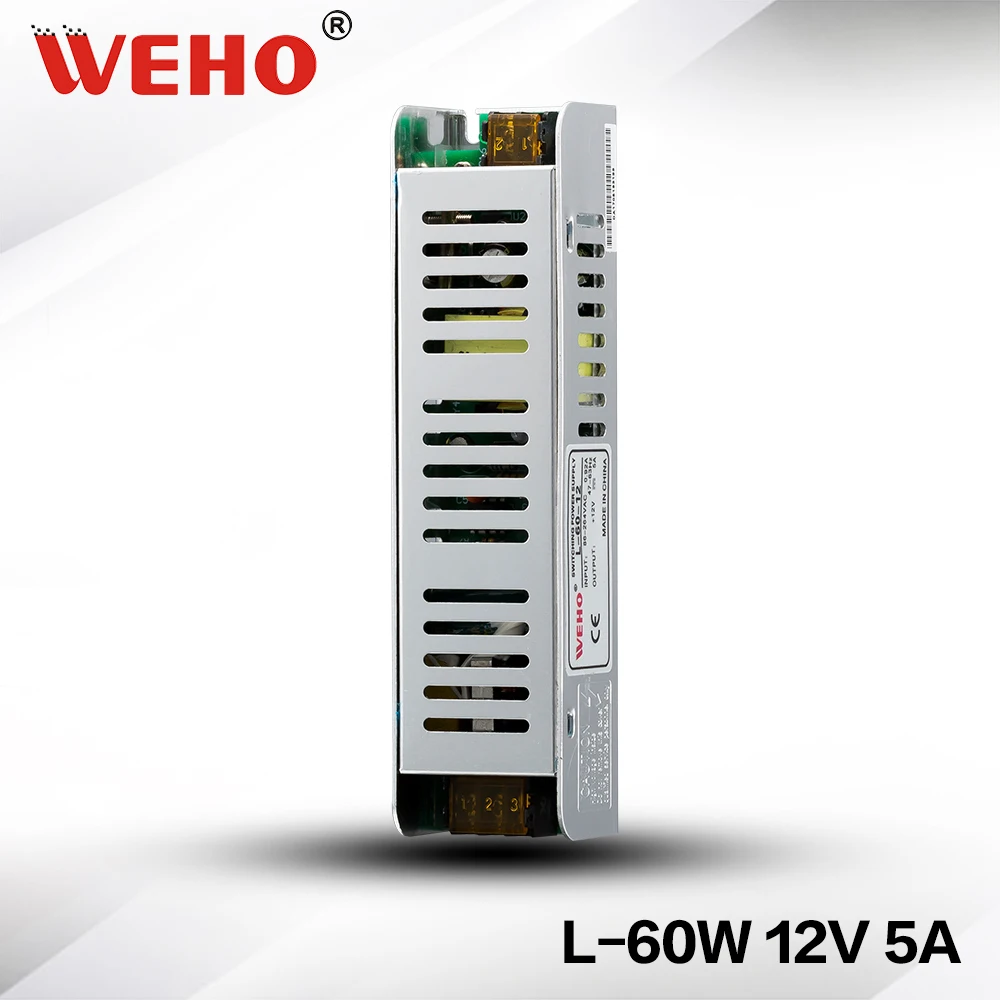 

(L-60-12)ultra thin 60w 12v 5a ac to dc constant voltage slim type power supply with CE RIHS approved