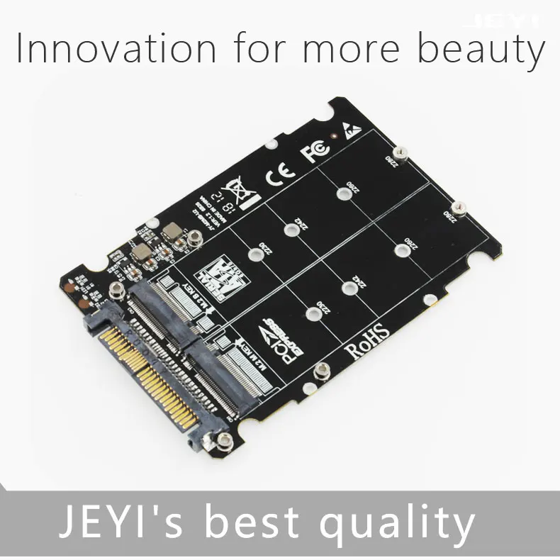 JEYI U2BOX+ U2X16 U.2 SFF-8639 адаптер PCIe U2 2,5 'SSD PCI-E X4 X16 intel PCIe3.0 PCI-E3.0 GEN3 M-KEY b-ключ карта AHCI Dual power