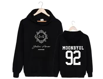 

Kpop mamamoo yellow flower cover and member name printing pullover hoodie for fans unisex fleece loose sweatshirt autumn winter