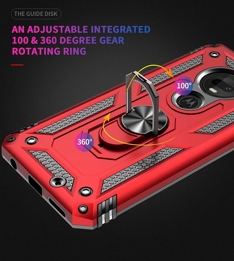 Luxury Heavy Duty Armor Shockproof Anti-fall Phone Case For Motorola Moto G7 Plus G7 Power Hybrid Bumper Silicone Case Cover