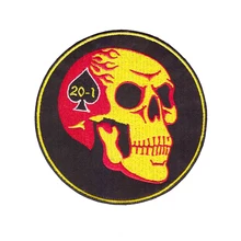 Идеальный череп вышитые патчи индивидуальный логотип патчи