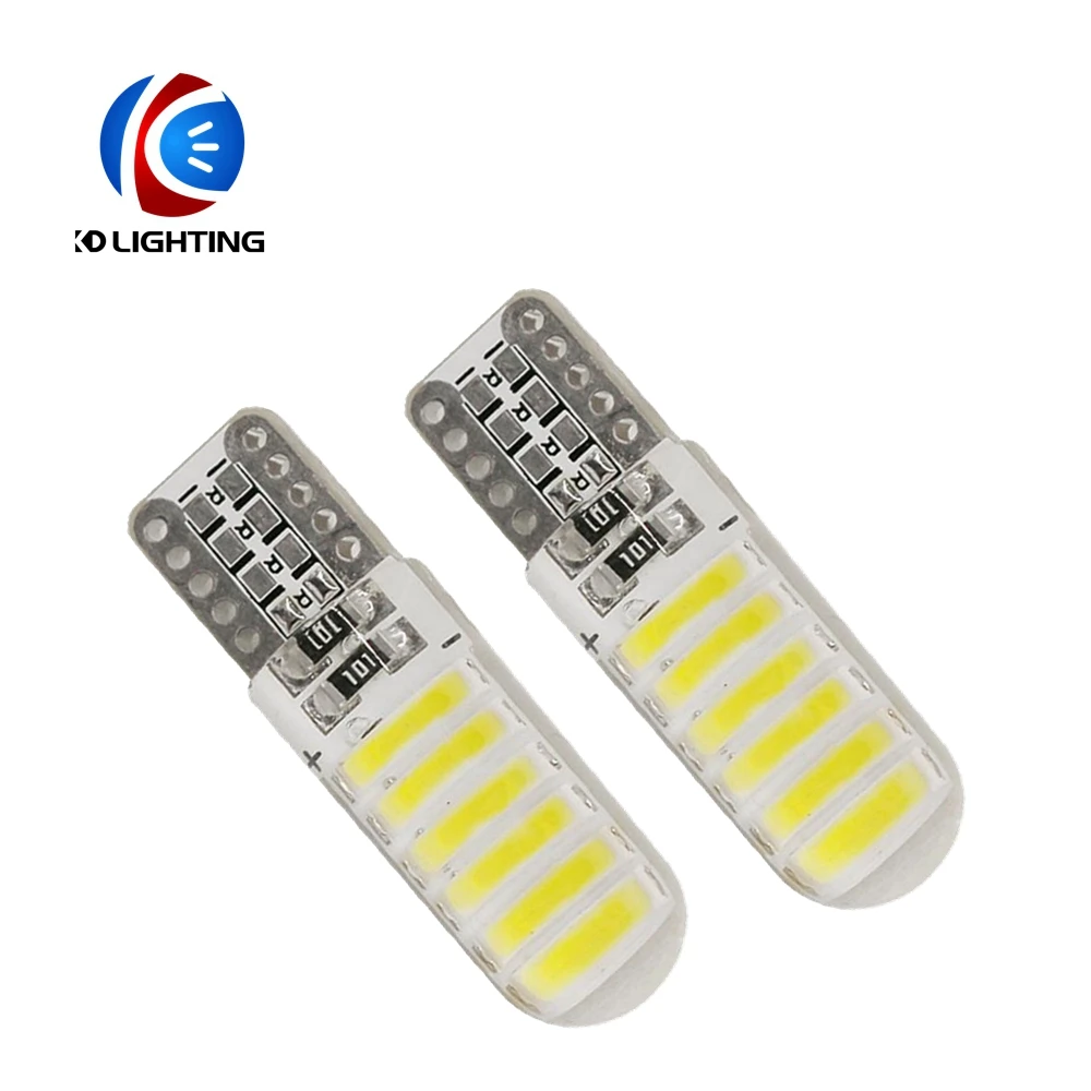 KD автомобильные аксессуары 10 шт. светодиодные лампы T10 7014 7020 12SMD кристальная