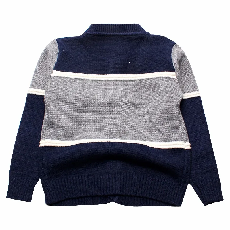 New Boys Sweaters Striped Cotton Top Knitting Infant Clothes Winter Outerwear Boy Warm Cardigan With Buttons Children Clothing (3)