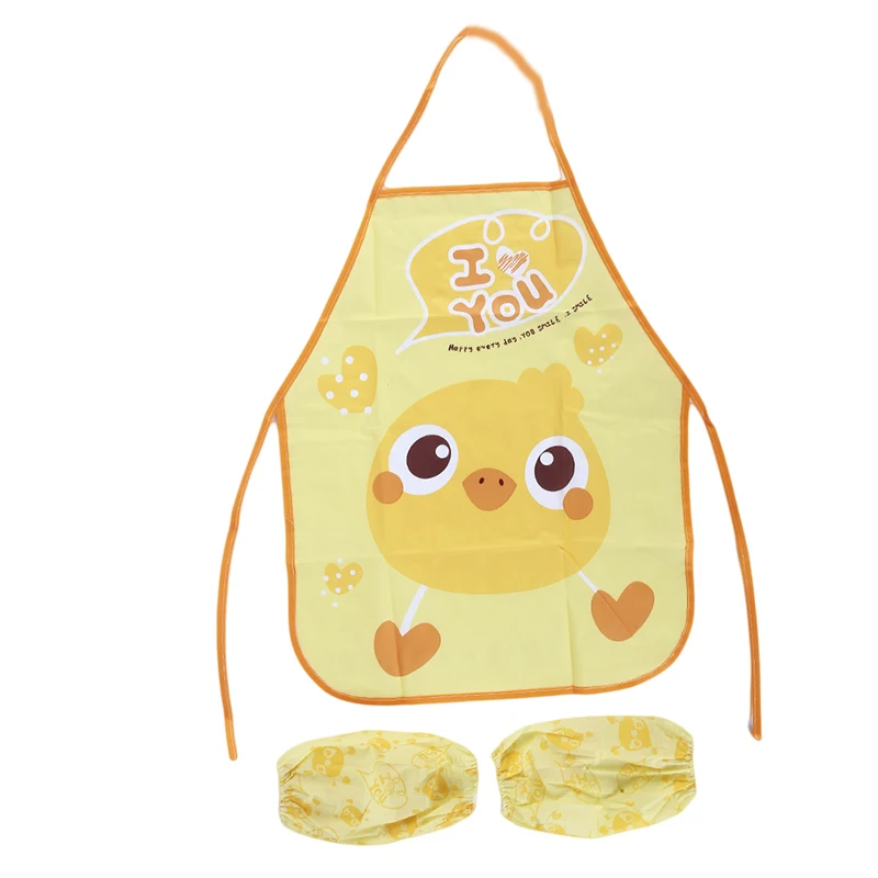 Yellow chicken Детский нагрудник с рисунком животных, Детский водонепроницаемый фартук, товары для ухода за едой - Цвет: Yellow chicken