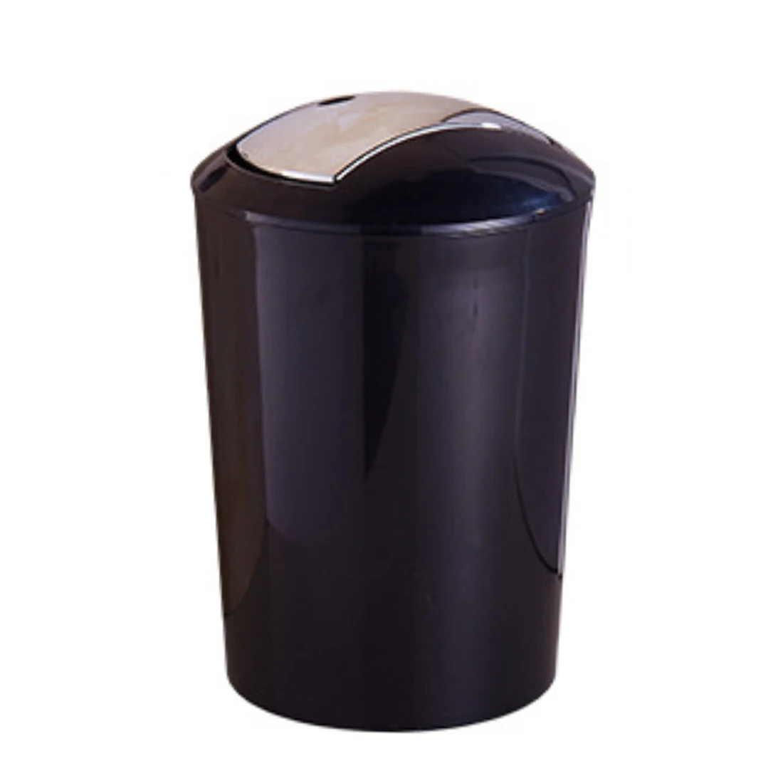 

Drop Shipping 10L European Style Garbage Press Type Can Plastic Trash Wastebin with Lid Garbage Bin Bucket 2018 - Dark Black L