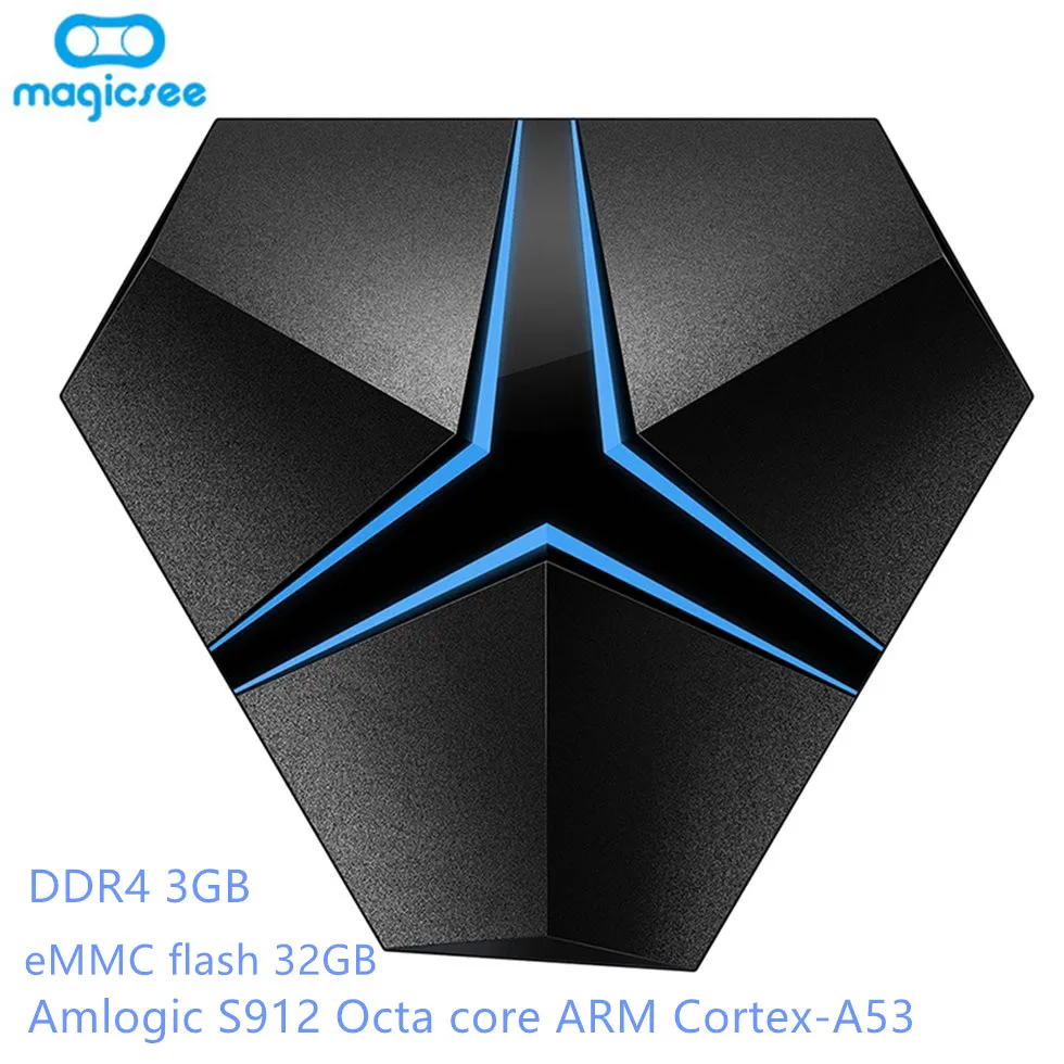 

Magicsee Iron Android 7.1 tvbox Amlogic S912 Octa Core 3G 32G TV Box 2.4G/5.8G Wifi Support OTA Update LAN 1000M 4K Media Player