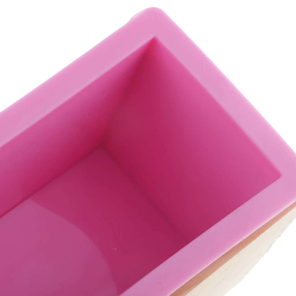 Silicone Soap Mold 900ml with Wood Box Stainless Steel Loaf Soap Cutter Slicer Cutting Tools Home Kitchen Tools Set