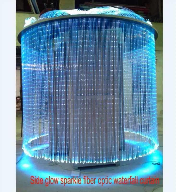 16 Вт мерцающий Блестящий сенсорный волоконно-оптический светильник комплект 300 шт.* 0,75 мм* 3 м для занавесок, вспышка водопад сенсорный светильник украшение