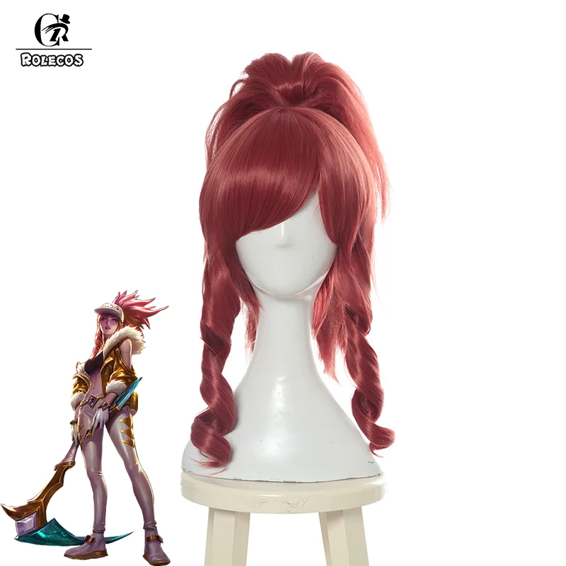 

ROLECOS Game LOL Cosplay Hair K/DA Prestige Edition Akali KDA Group Kaisa 50cm Short Heat Resistant Synthetic Cosplay Hair