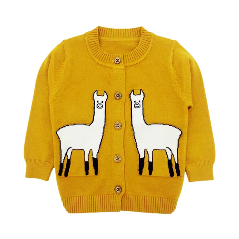 Casual Cotton Baby Sweater Cardigan Cartoon Alpaca Sweater For Girls Long Sleeve O-Neck Boys Sweater Knit Cardigan Kids Clothes (10)