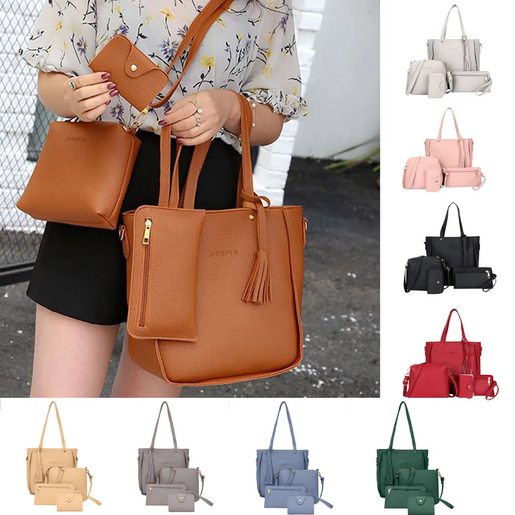 

Crossbody Bags for Women 4 PCS Woman bag Shoulder Bag Messenger Bag Wallet Handbag sac main femme luxury handbags Bolsa Feminina