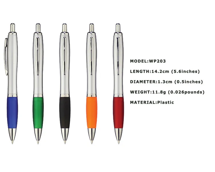 Выдвижная пластиковая защитный мяч ручка, серебряная шариковая ручка, ручка с резиновой вставкой, разные цвета, заказной подарок для продвижения, ярмарка рекламных подарков
