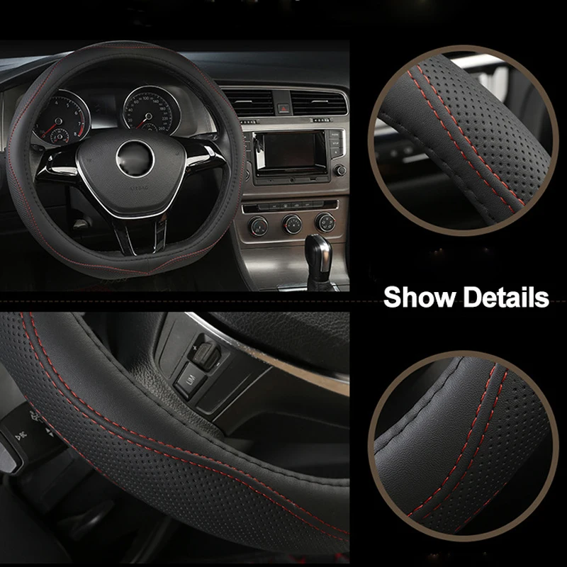 Чехол рулевого колеса автомобиля D форма для VW GOLF 7 2015 POLO JATTA Passat Tiguan Nissan Qashqai J11 X trail