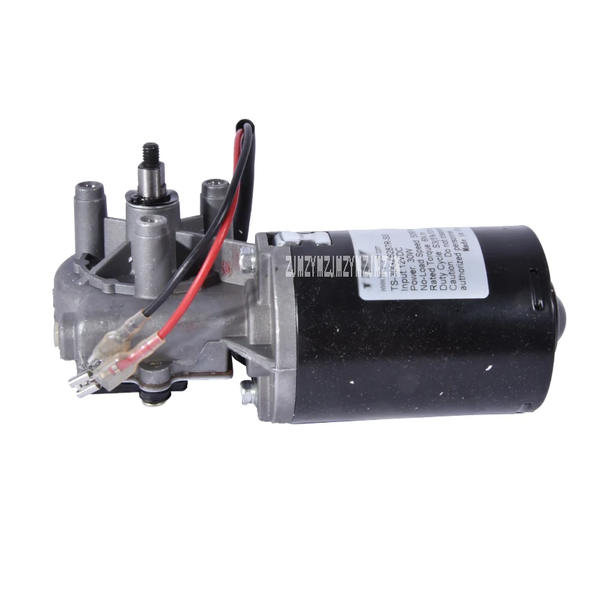 

TS-30GZ6287R High Torque 6N.m DC Worm Gear Motor 12V 50rpm Garage Door Replacement Right Angle Reversible Metal Copper Gearmotor