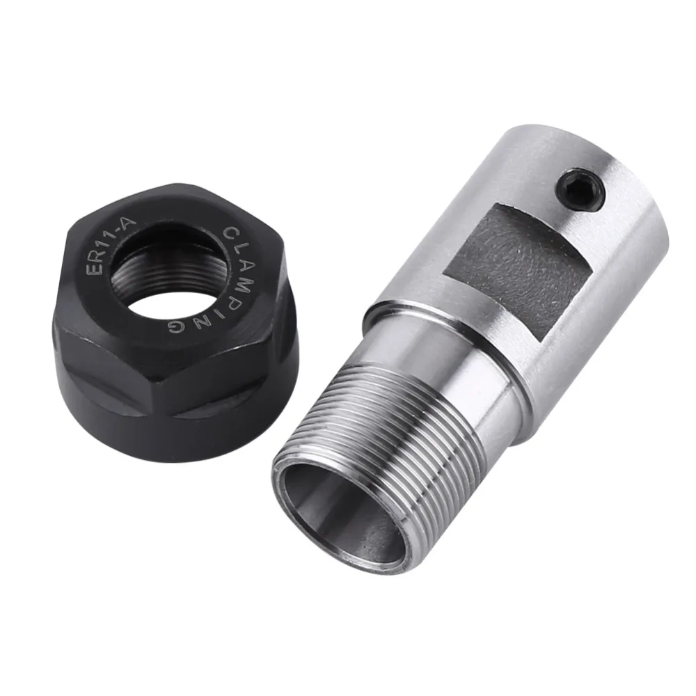 

ER11 Steel Collets Chuck Spindle Extension Rod Motor Shaft Holder Inner 8MM For CNC Milling Accessories Spindle Spring Collet
