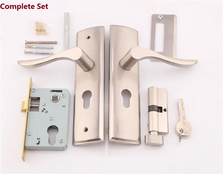 Puerta de ba/ño Juego de Cerradura de manija de Puerta de aleaci/ón de Zinc Juego de Cerradura de Palanca de Sala Cerradura de Seguridad para el hogar
