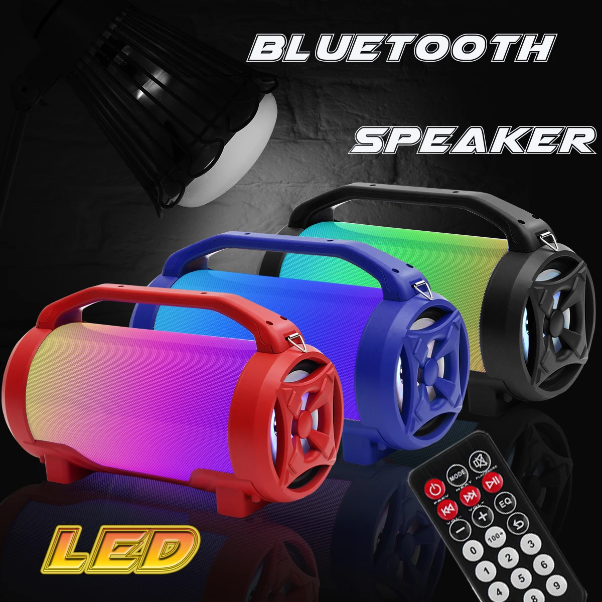 

10W Outdoor Bluetooth Speaker Portable Wireless Loudspeaker Built-in Mic TF FM Mp3 Player Radio Music Subwoofer Column Speakers