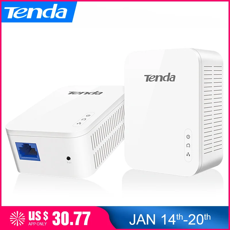1 пара Tenda PH3 1000 Мбит/с ПЛК Powerline Ethernet адаптер AV1000 сети Беспроводной Wi-Fi роутера