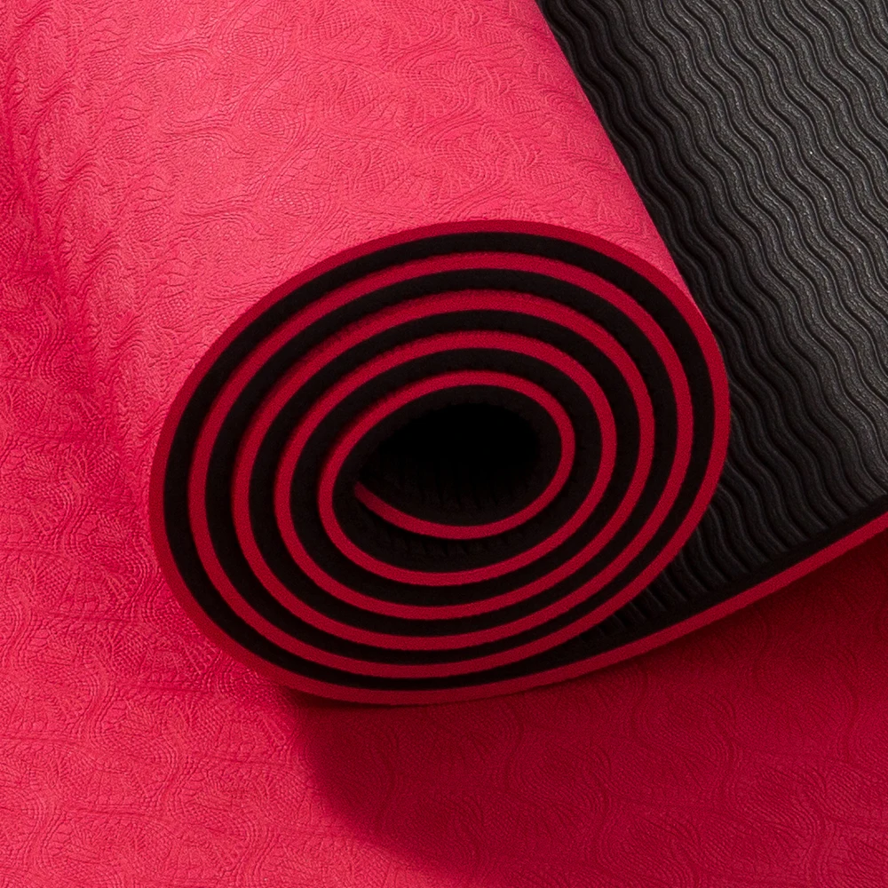 POVIT 6MM TPE Yoga Mat 183*61cm Non-slip Smelless Sports Mats For Dance Crossfit Fitness Gym Training Yoga Pilates Exercise