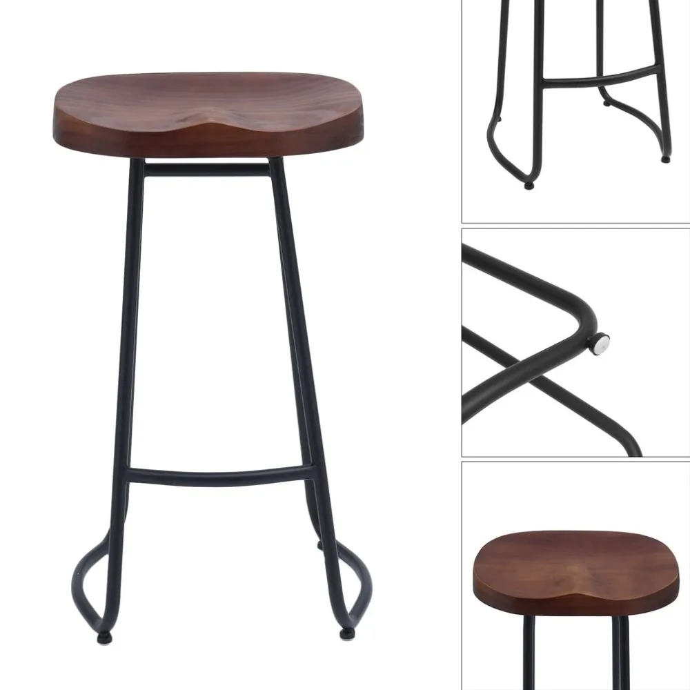 2 PCS Pub Bar Stool Classic Barstool Vintage Rustic Kitchen Backless Wooden Stool Moderne Style Dining Chair Home Furniture 2 PCS Pub Bar Stool Classic Barstool Vintage Rustic Kitchen Backless Wooden Stool Moderne Style Dining Chair Home Furniture