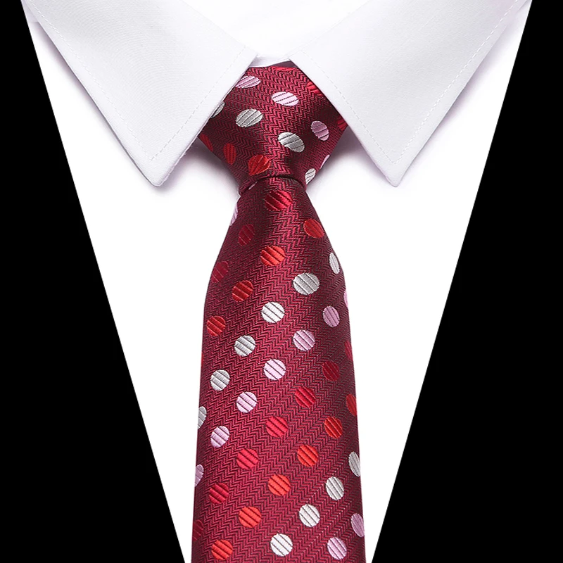 

mens 2018 high fashion nano waterproof men red dot skinny neck tie slim ties for men neckties jacquard corbata