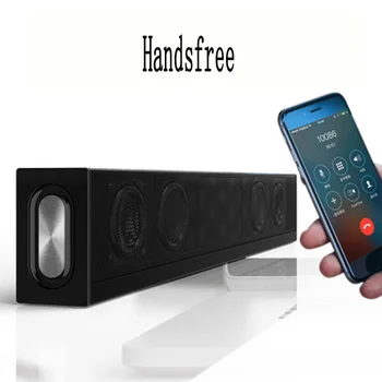 

High-power 20W Sound Bar Dual-speaker Subwoofer Portable Column Bluetooth Speaker with FM Radio TF AUX 4500 mAh for TV Compute