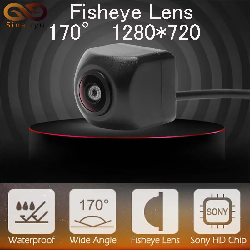 

Sinairyu 170 Degree Fisheye Lens Starlight Night Vision Car Rear View Camera Reversing Backup Camera Mini HD MCCD Reverse Camera