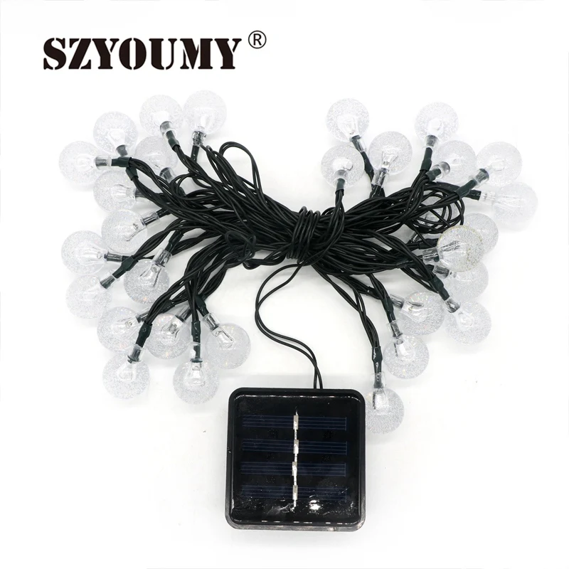 Szyoumy 6メートル30 Leds水滴つらら妖精クリスタルストリングボールソーラーエネルギー運営ライトクリスマスホリデーデコレーション ライティングチェーン Aliexpress Szyoumy 6メートル30 Leds水滴つらら妖精クリスタルストリングボールソーラーエネルギー運営ライトクリスマスホリデーデコレーション ライティングチェーン Aliexpress