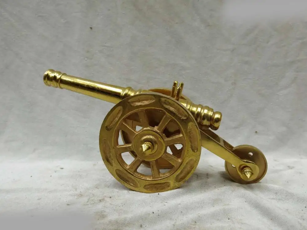 

DS China brass fine workmanship carved shengwei artillery model Sculpture Statue
