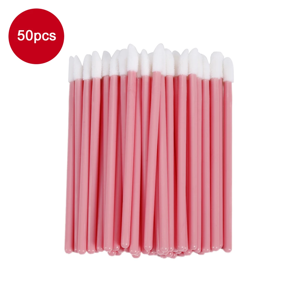 ELECOOL 50pcs Disposable Makeup Cosmetic Lip Brush Set Lipstick Gloss Wands Applicator Tools | Красота и здоровье
