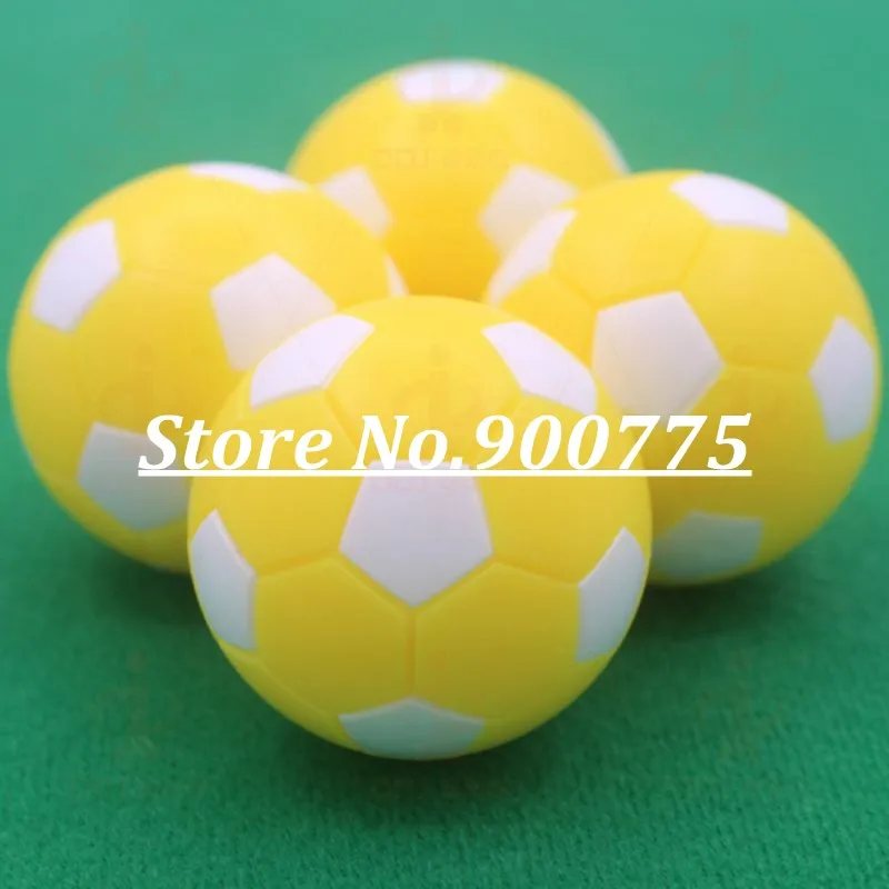 Диаметр 36 мм 24 г/pcsTABLE Футбол шарики 4 шт. Футбол настольная игра Fussball игровой желтый+ белый