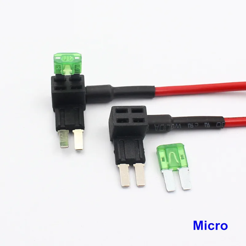 Rockeybright 5A 10A 30A Blade Fuse Boxes Holder Add A Circuit Standard Mini Micro Car Piggy Back Fuses Tap Dual Circuit Adapter