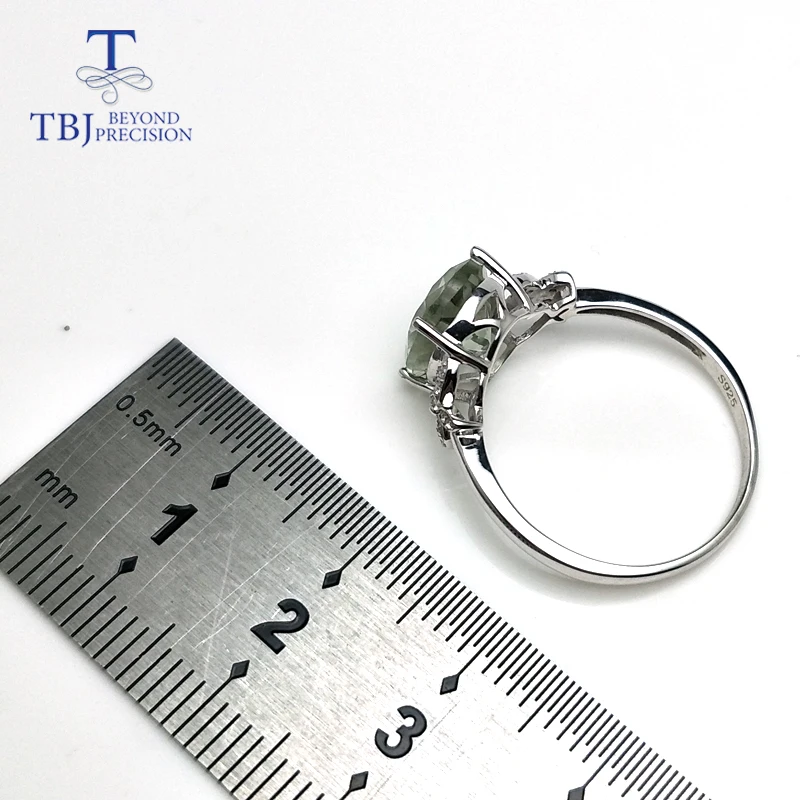 Женское кольцо с аметистом TBJ Ювелирное Украшение драгоценным камнем зеленого