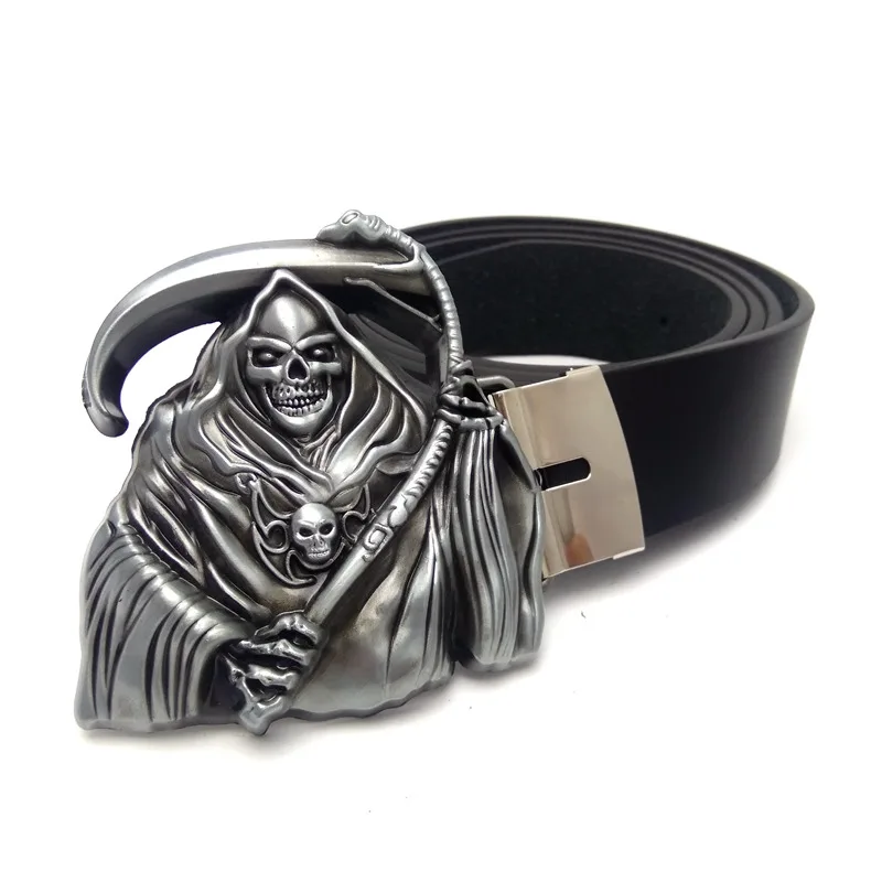 mens skull belt
