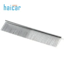 Haicar легкие гребни из нержавеющей стали для собак, длинные густые волосы, щетка для удаления меха, домашние животные, собаки, кошки, гребни для ухода за шерстью животных U70129