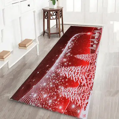

Home Decor Xmas Snowman Christmas Tree Rug Carpet Bathroom Floor Mat Dining Room