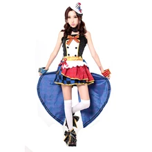 Hot Japanese Anime LoveLive Cosplay Maid Awakening Love Live Nico Yazawa Cosplay Costume dress Full Set christmas cos new game suzukaze aoba hot anime cosplay costume evil dress black wings full set