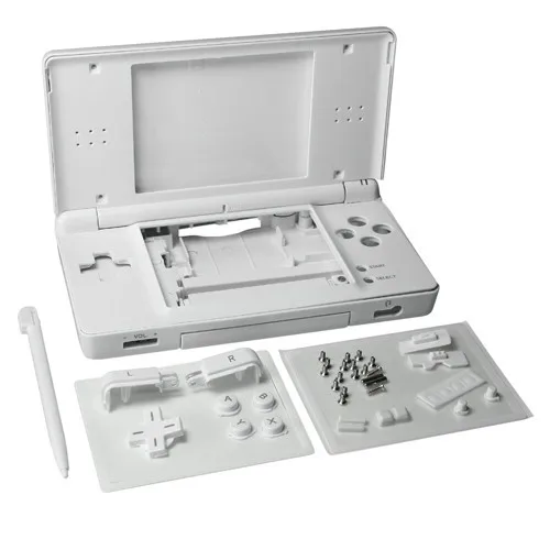 White Full Repair Parts Replacement Housing Shell Case Kit for Nintendo