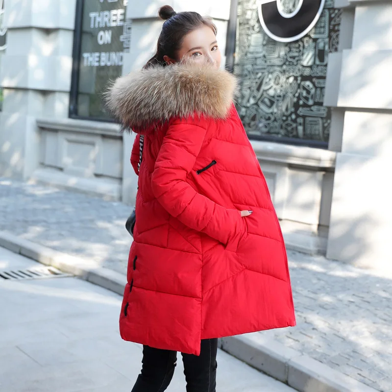 

New arrival women 2018 new winter coat Korean version medium length thicker cotton padded jacket cotton coat 8706
