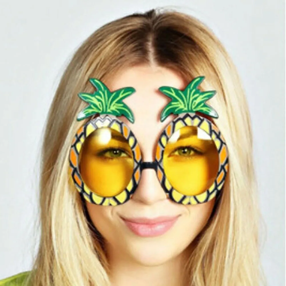 1 шт. Гавайские тропические вечерние солнцезащитные очки с декором Фламинго вечерние солнцезащитные очки с ананасом Гавайские вечерние очки для бассейна