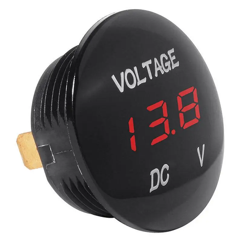 Автомобиль Мотоцикл DC12V-24V светодиодный панель Цифровой измеритель напряжения дисплей Вольтметр - Цвет: Red