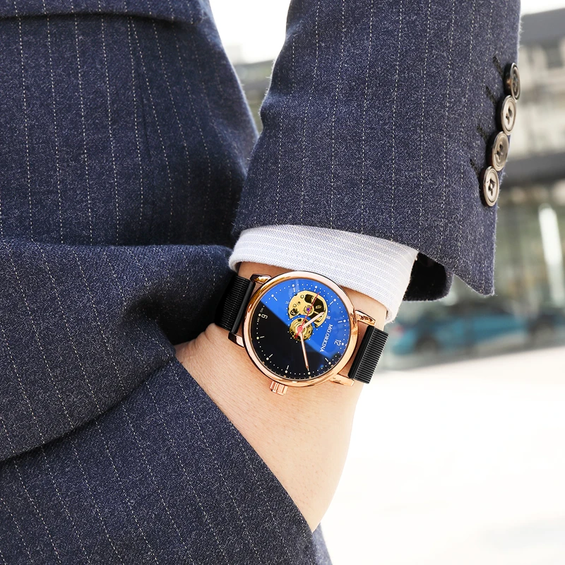 Мужские автоматические часы Reloj Hombre модные спортивные механические наручные с