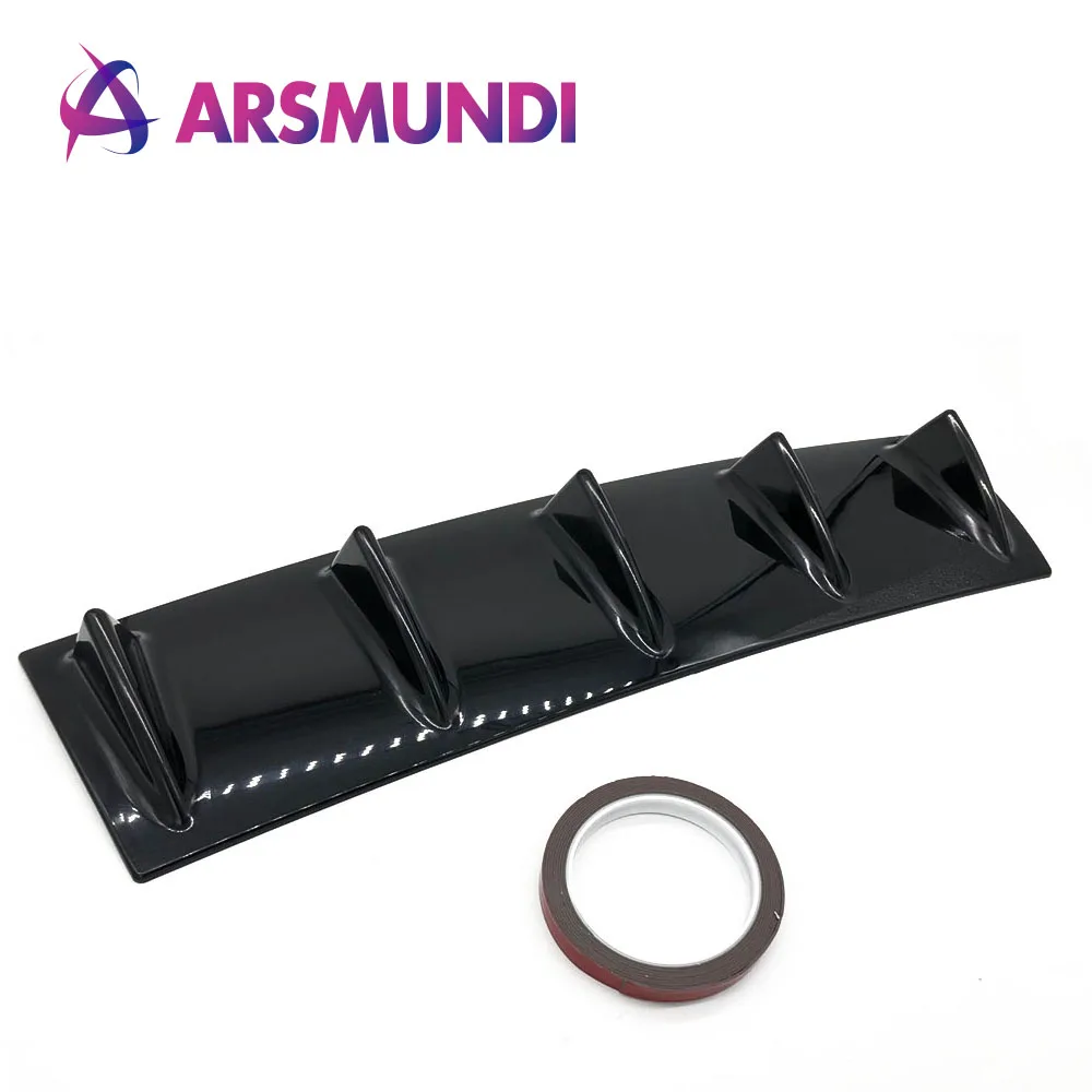

Rear Bumper Lip Spoiler Chassis Diffuser 5 Fin Shark Fin