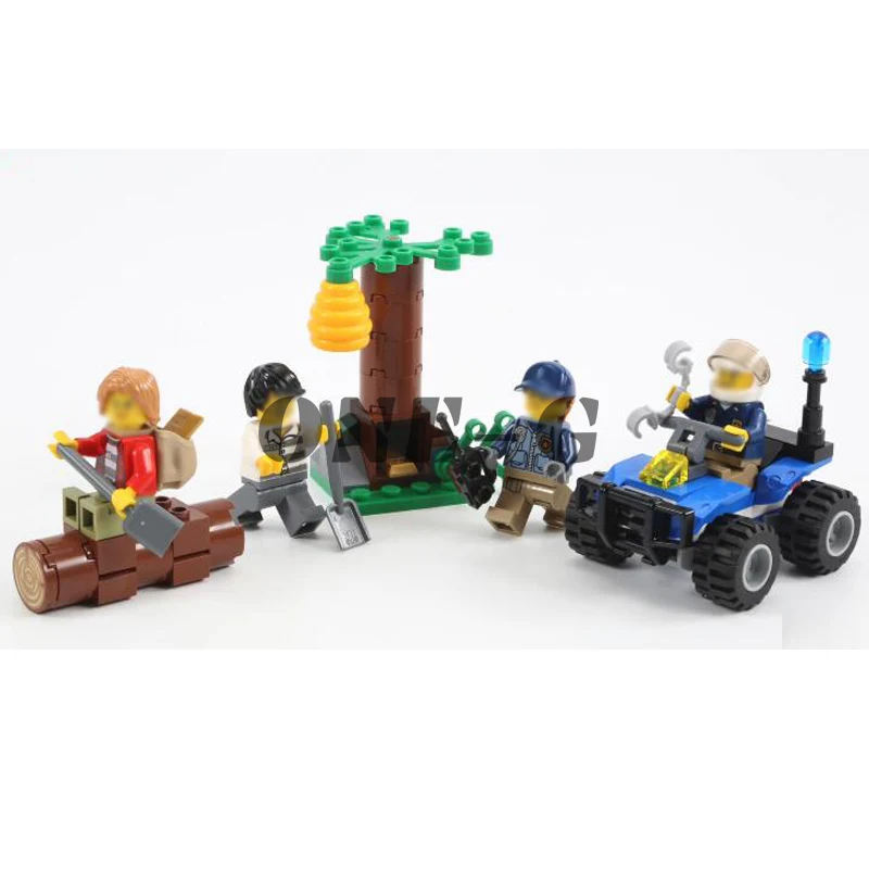 Совместимость с legoingly City 60171 строительные блоки 02096 98 шт кирпичи горные бегущие