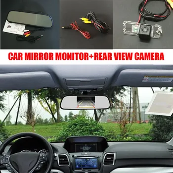 

5 Inch Color TFT LCD Screen Car Mirror Monitor + HD CCD Night Vision Car Rear View Camera For SEAT Exeo / Exeo ST / Leon / Leon4